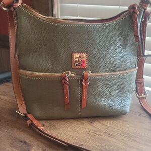 Dooney & Bourke Olive Leather Shoulder Bag